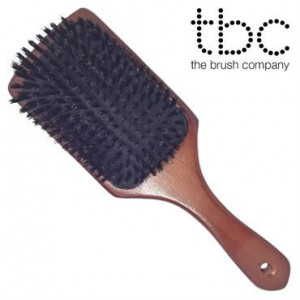 TBC® Boar Bristle Paddle Brush - Vildsvinehår