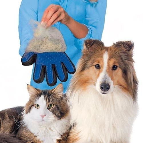 Handske med silikonebørster til hund / kat | Pet Grooming Glove