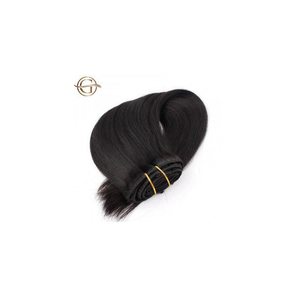 Gold24 Clip-on Hair Extensions 1 Sort 60cm - 7 dele