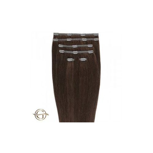 Gold24 Clip-on Hair Extensions 33 Rødbrun 50cm - 7 dele