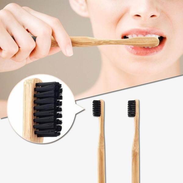 Tandblegning med aktivt kul + Bambus Tandbørste
