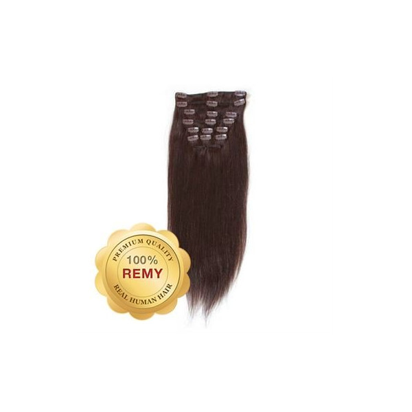 Remy Clip-on Extensions 2 Mørkebrun 40 cm