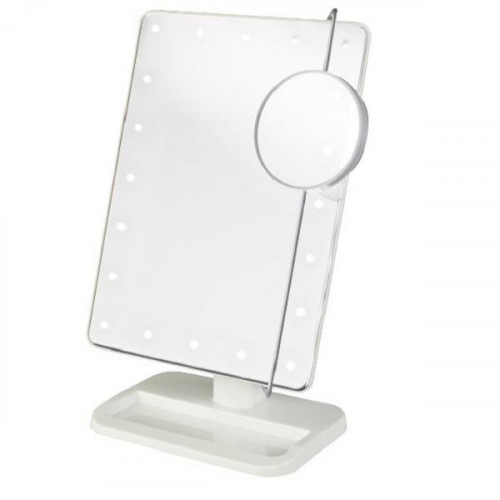 UNIQ® Hollywood Spejl Med LED Lys + Lille Spejl Med 10 x