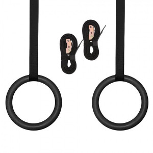 Pro Gymnastic Rings ABS Plastic - Black