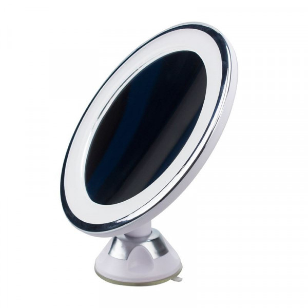 UNIQ Rundt Spejl med LED Lys og sugekop x10 forstørrelsesspejl