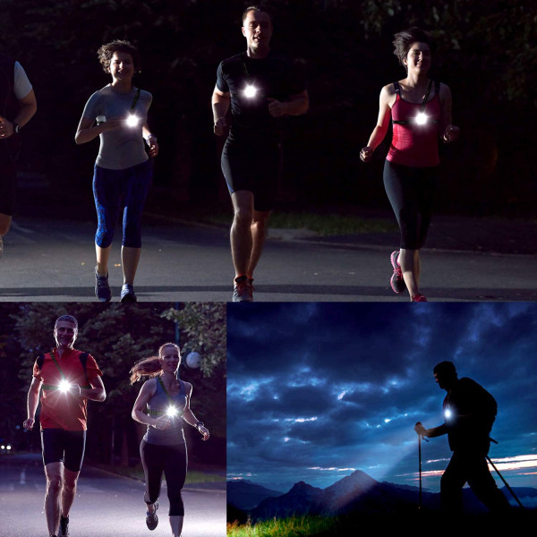 LED Løbesele med 250 lumen til løb, cykling, vandreture, camping