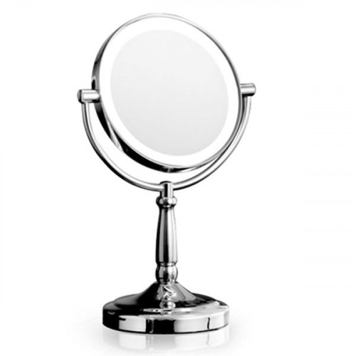 UNIQ Spejl med LED Lys & 5x forstørrelse på fod - medium