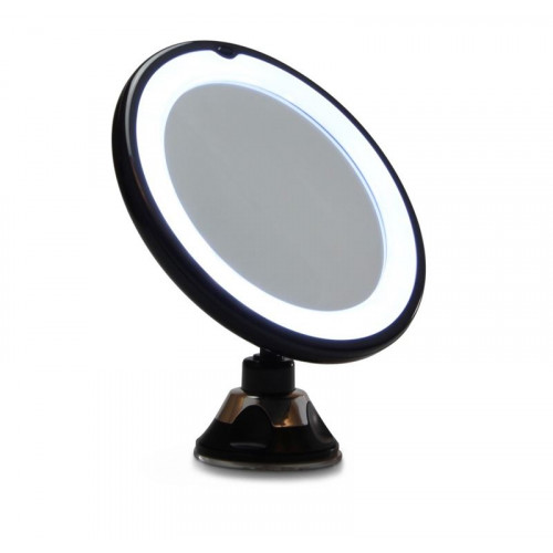 Gillian Jones Spejl m LED Lys og sugekop x10 forstørrelse - Sort