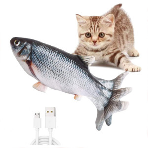 Elektrisk Sprællende Fisk - Interaktivt kattelegetøj