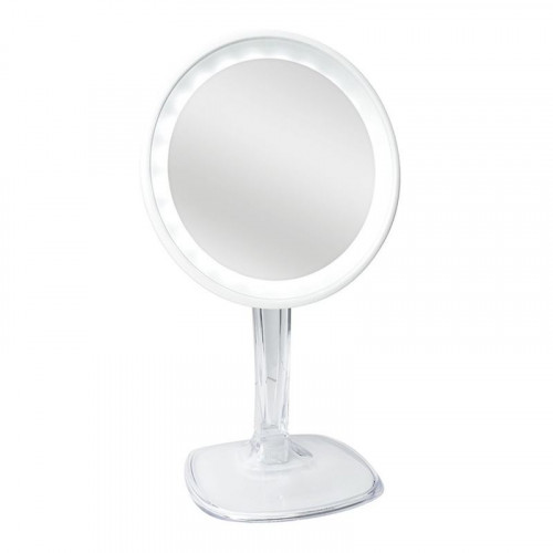 UNIQ genopladelig LED makeup spejl med 10x forstørrelse - Hvid
