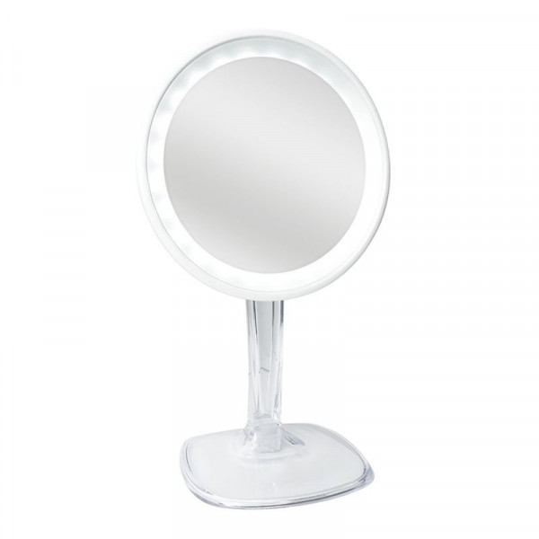 UNIQ genopladelig LED makeup spejl med 10x forstørrelse - Hvid