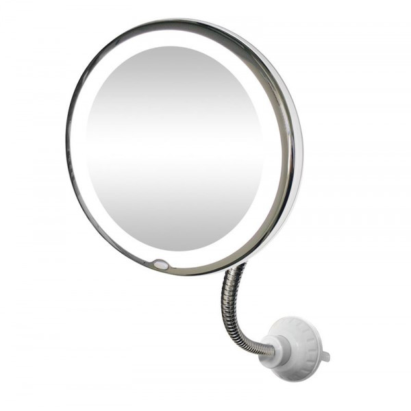 Flex Spejl med LED lys & 10x forstørrelse | My Flexible Mirror