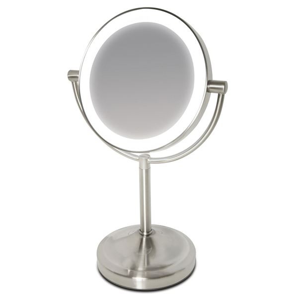 UNIQ Spejl med LED Lys & 5x forstørrelse på fod - large