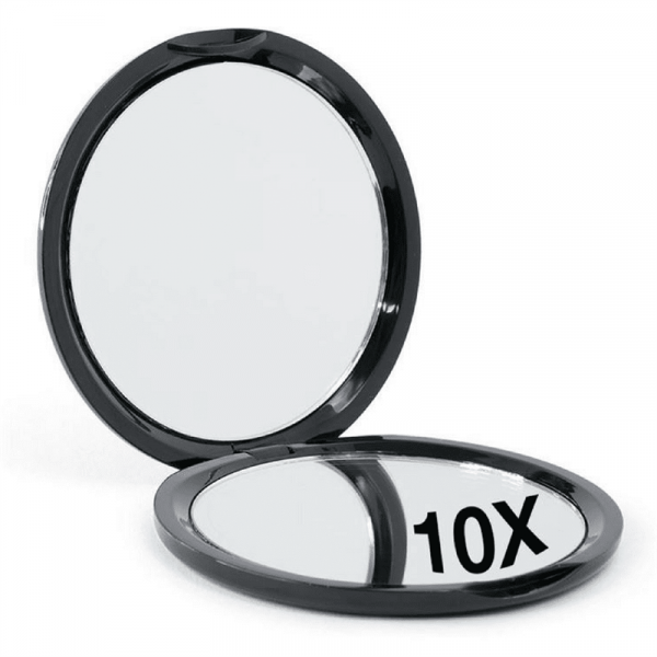 Kompakt Rundt Spejl med 10 x forstørrelse