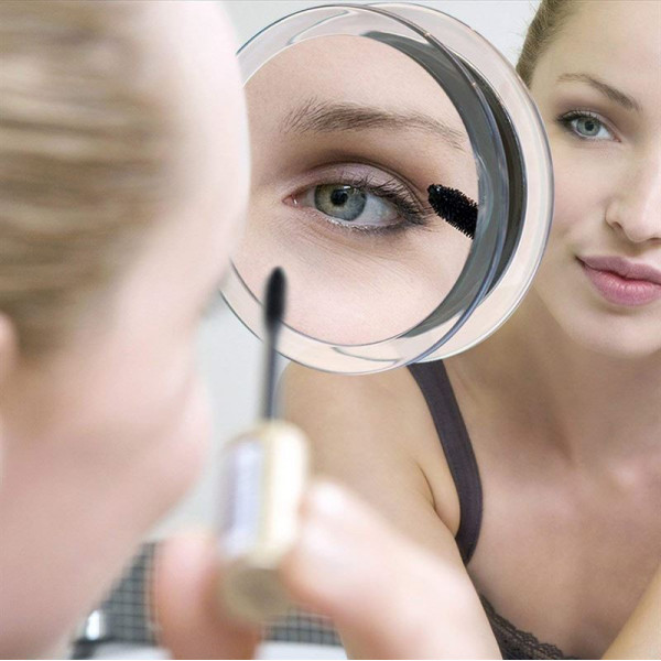 Makeup spejl 10X forstørrelse med sugekop, UNIQ - hvid