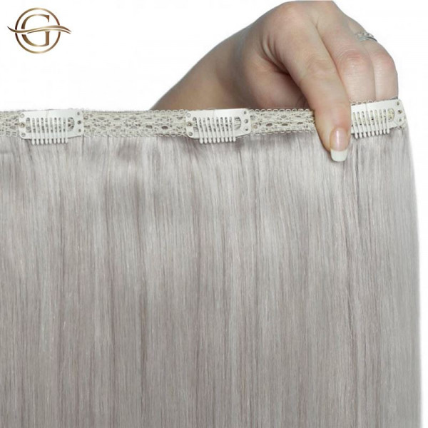 Clip-on Hair Extensions no.88A Grå - 7 sæt - 50 cm | Gold24